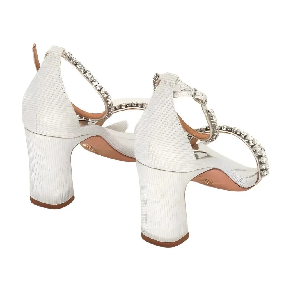 Badgley Mischka womens Harriet Heeled Sandal, White, Size 6 - Picture 6 of 7
